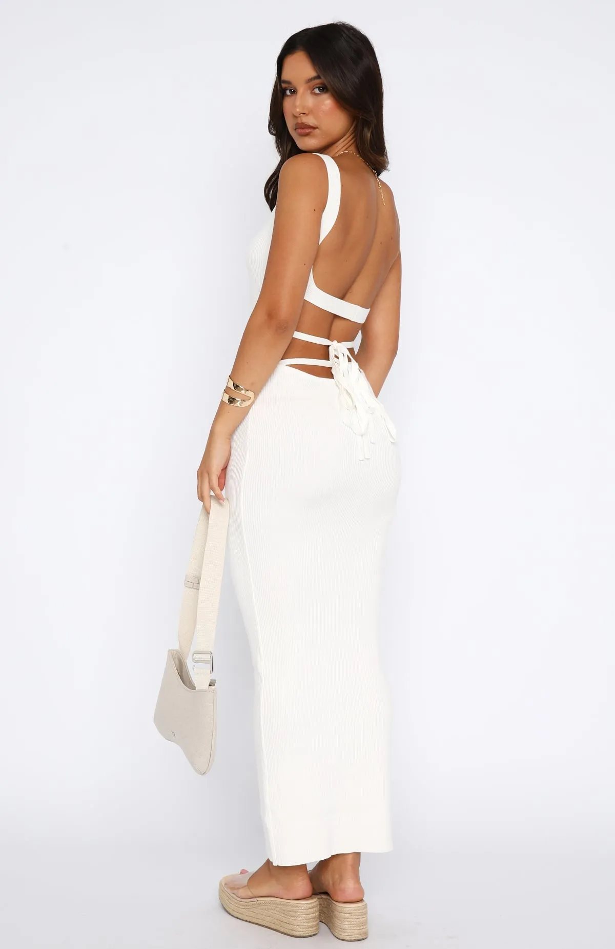 All For Fun Maxi Dress White