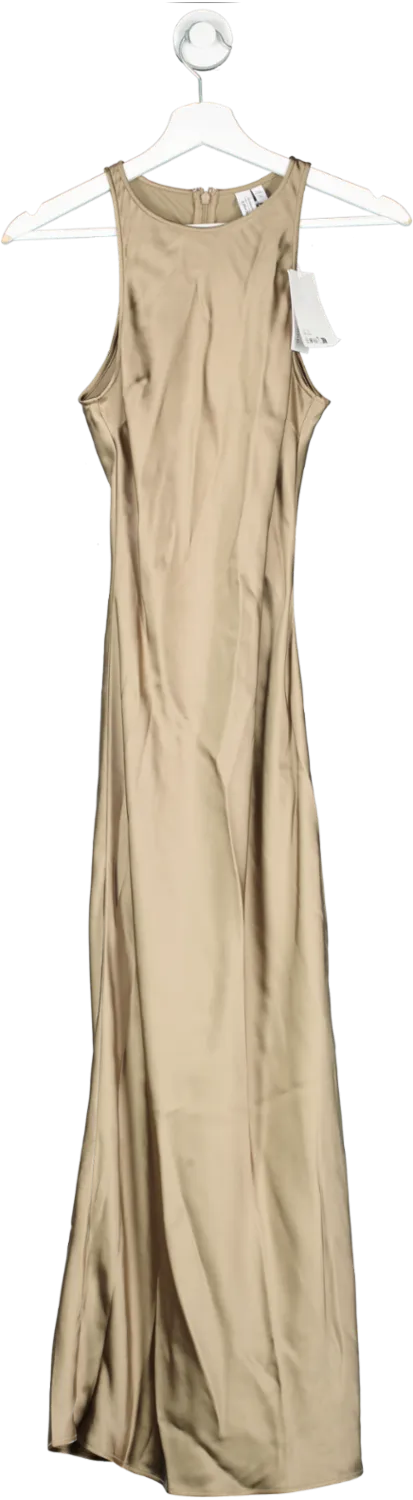 & Other Stories Brown Sati Maxi Dress UK 6