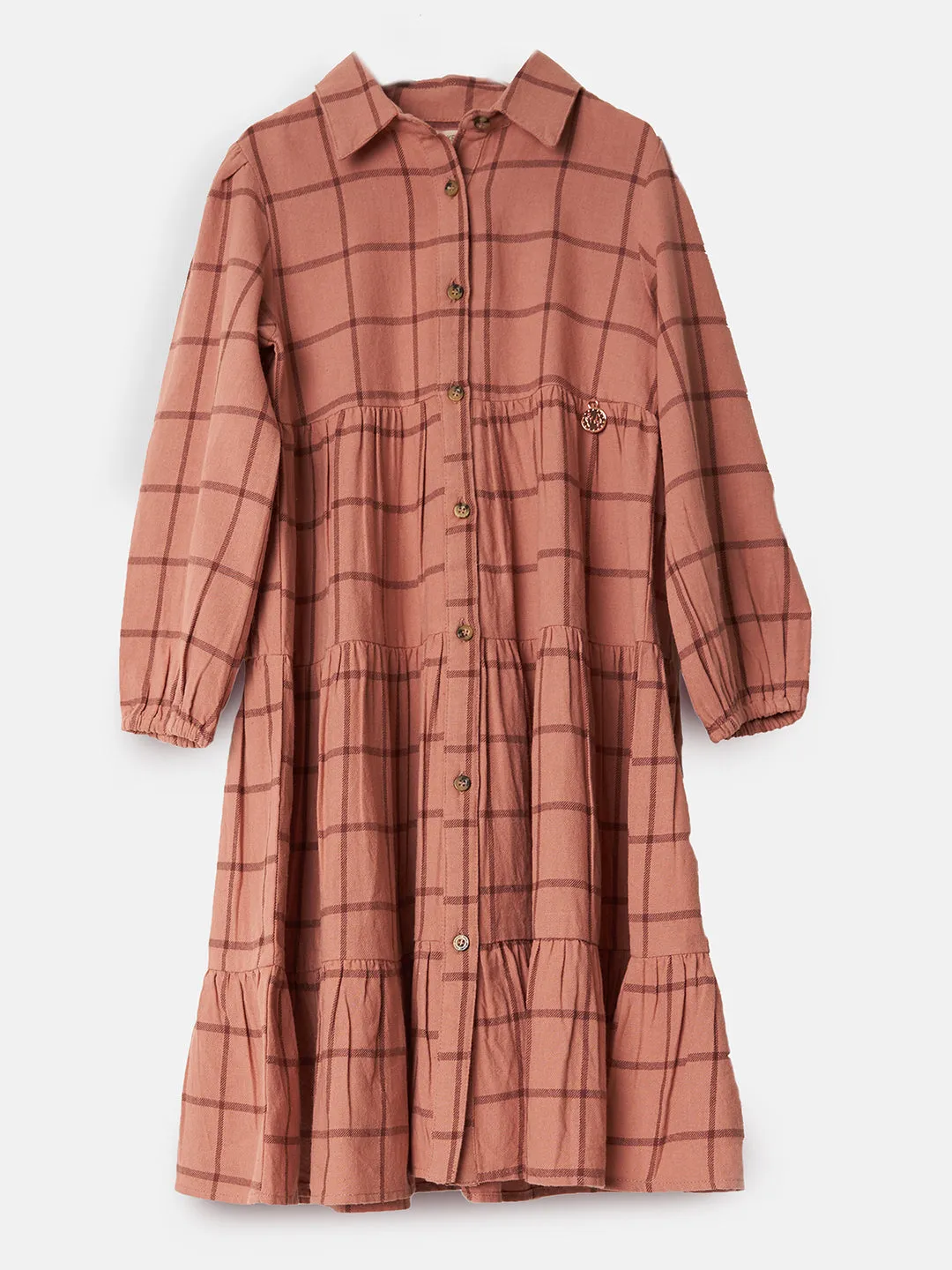 Aria Check Shirt Dress