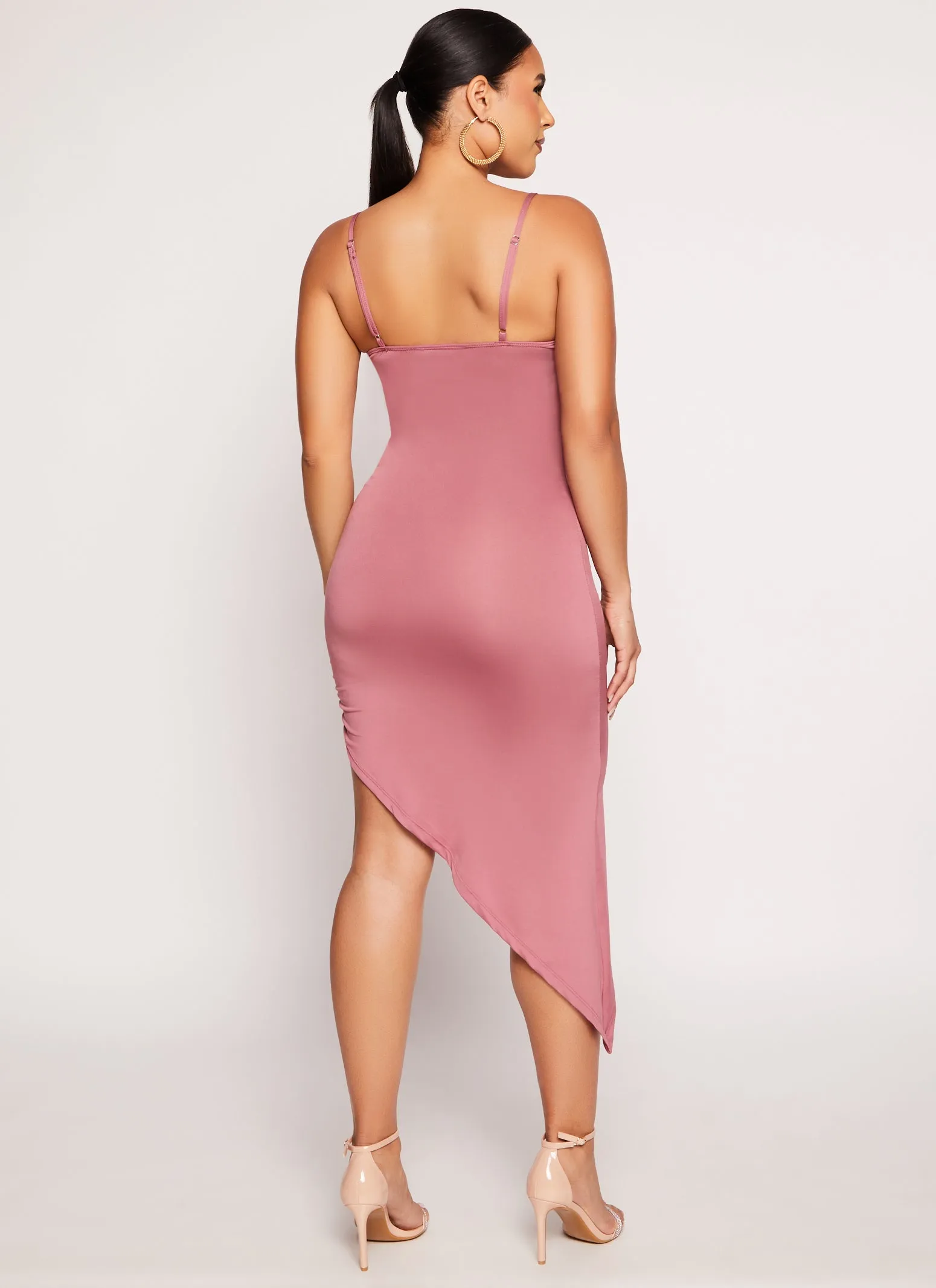 Asymmetrical Cami Midi Dress