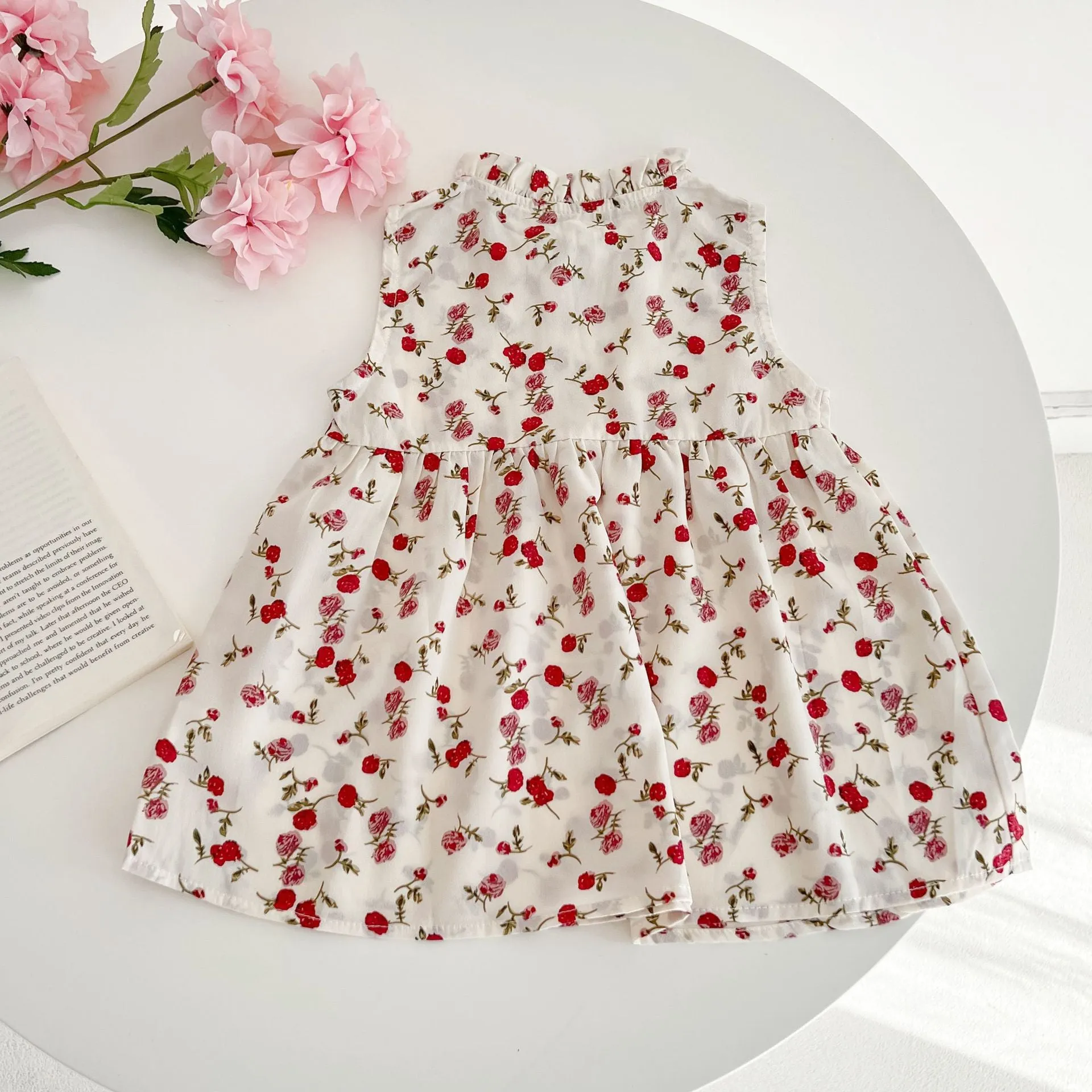 Baby Kid Girls Flower Print Dresses Wholesale 24030110