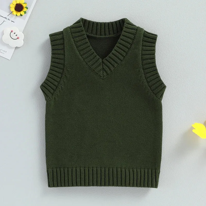 Baby/Toddler (to 5T) Boys Autumn Sweater Vest - Neutrals