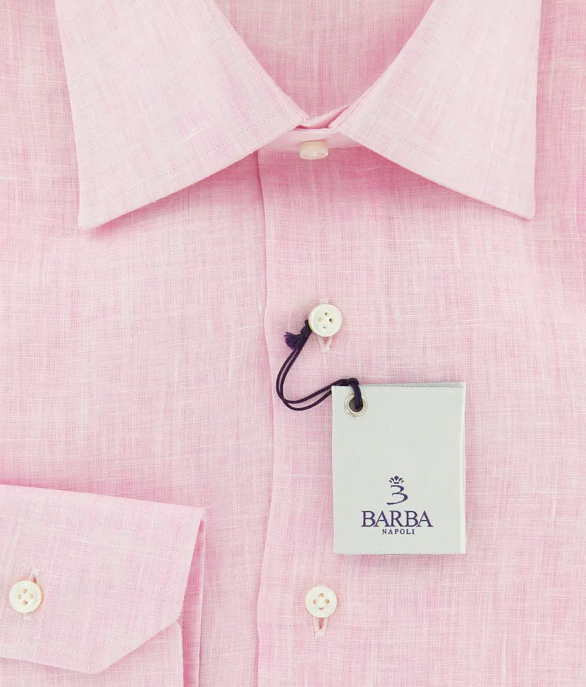 Barba Napoli Pink Shirt - Slim - 15.5 US / 39 EU