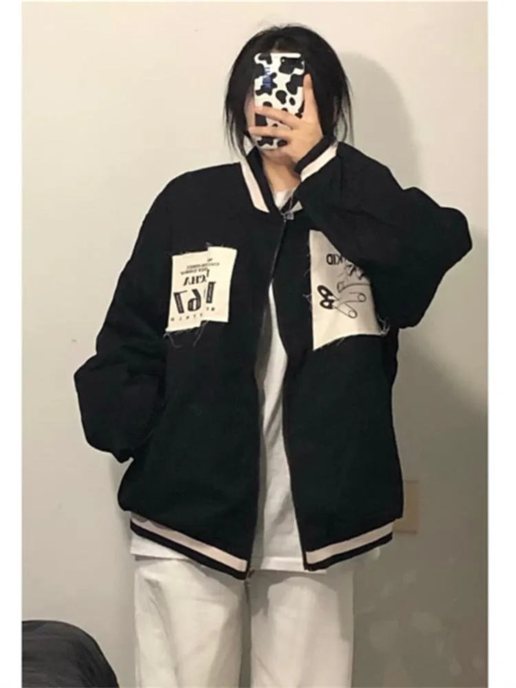 Baseball Jacket With Patches