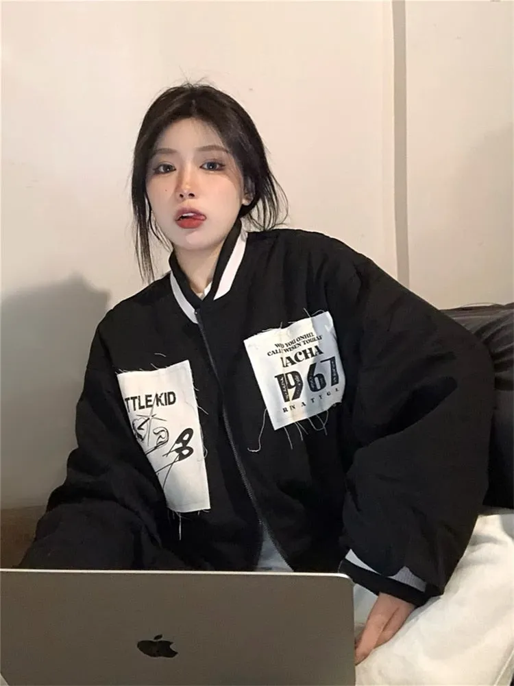 Baseball Jacket With Patches