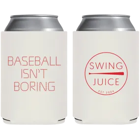 Baseball Official Baseball Isn't Boring Koozie White