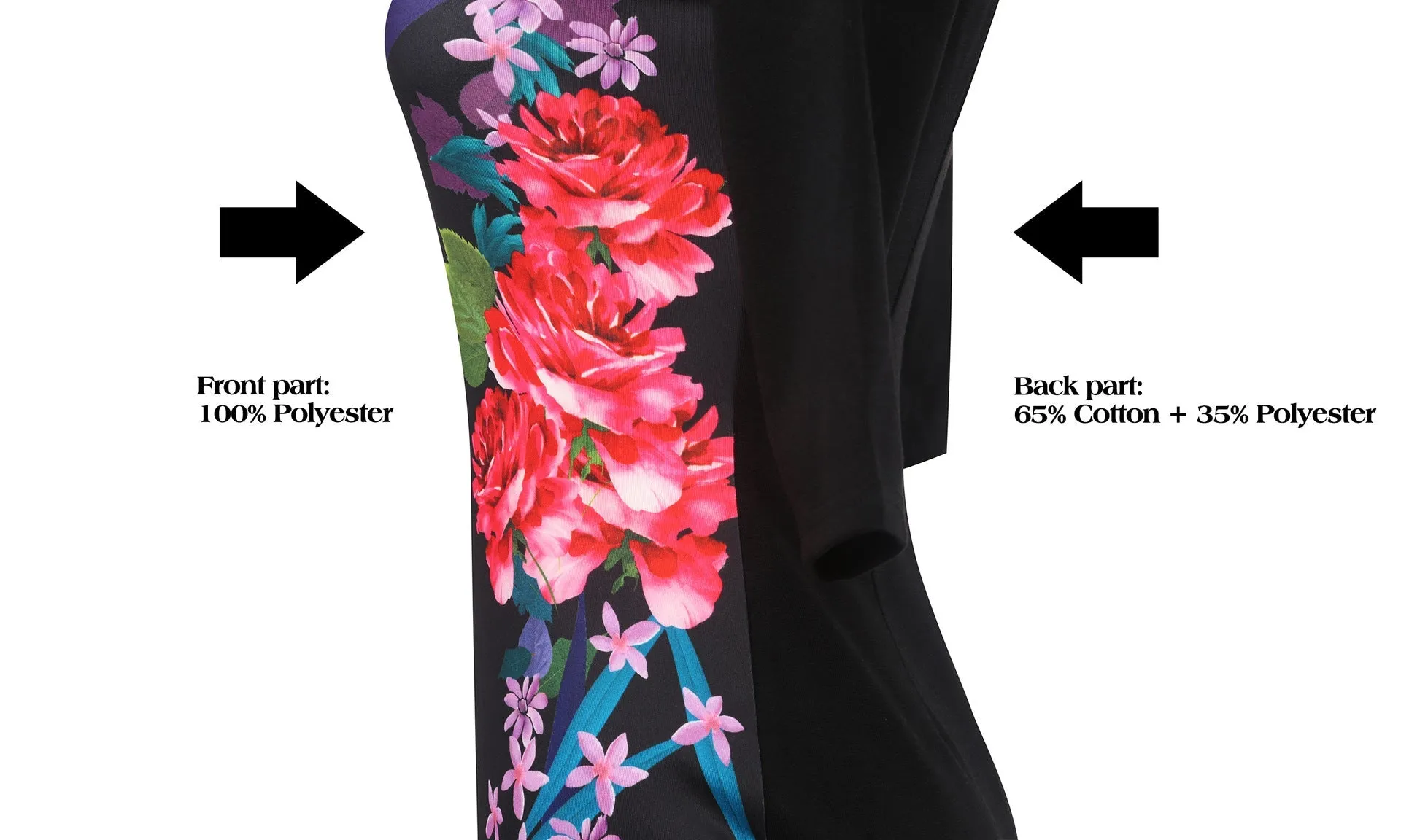 Black Floral Graphic Sheath Dress