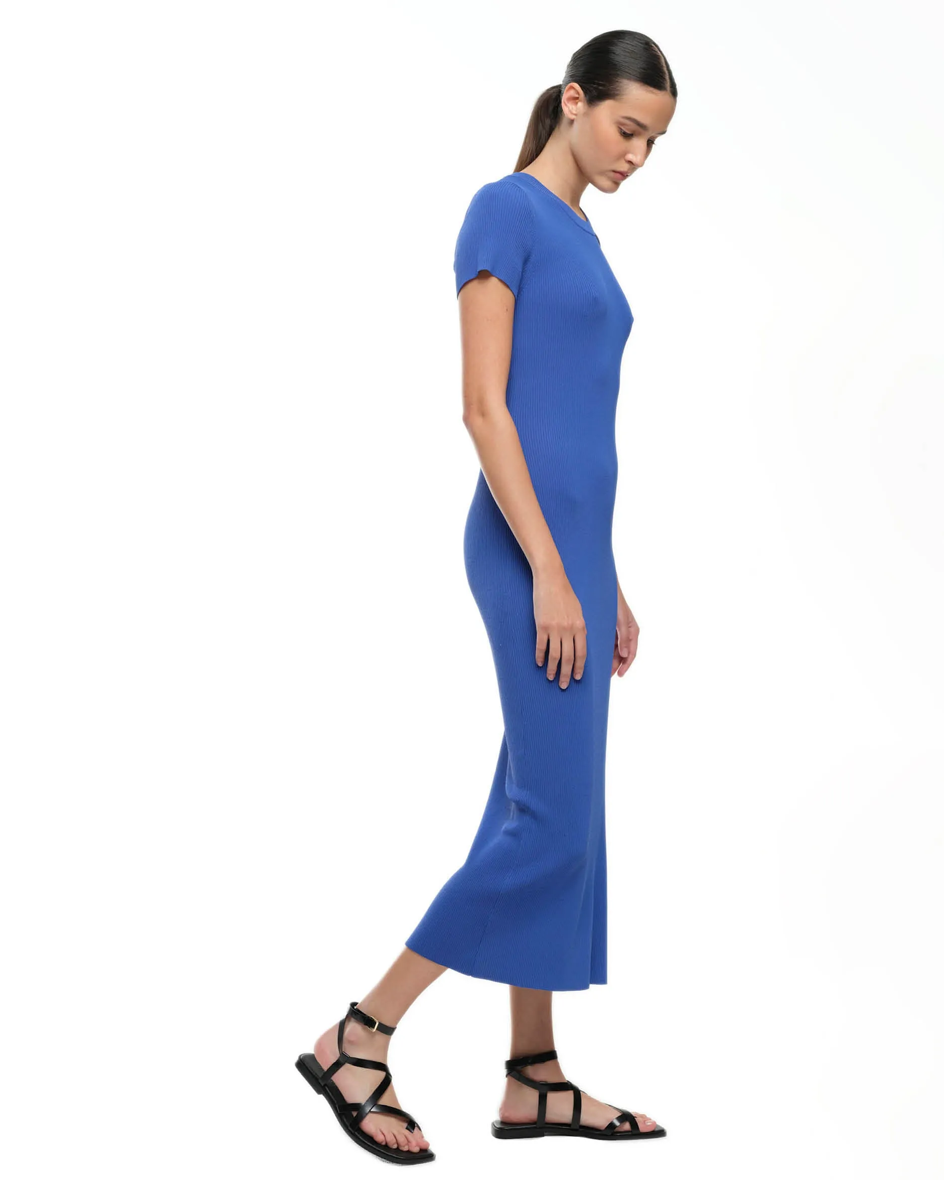 CAMILLA KNIT DRESS - COBALT