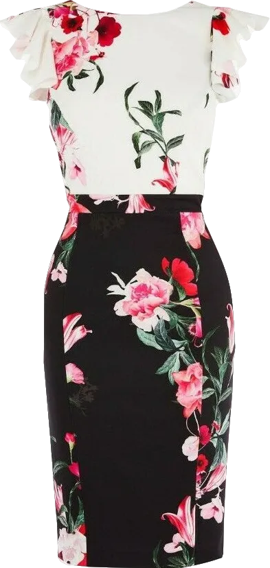 Coast Multicoloured Frieda Floral Print Shift Dress BNWT UK 8