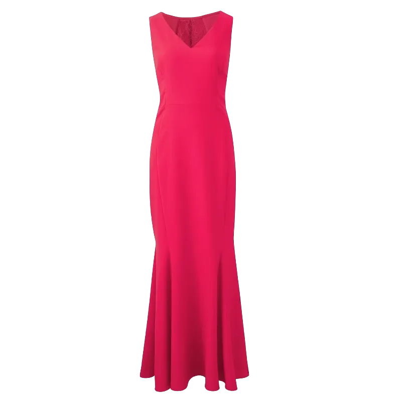 Coast Pink Ruth Structured Maxi Dress With Lace Back Detail BNWT UK 18