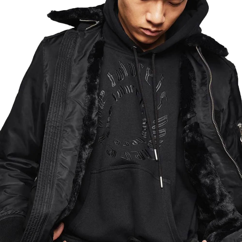 Diesel W-Slotkin-A Jacket Black Flight Bomber Jacket