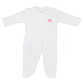 Double Love Embroidery Footie | Baby Girl