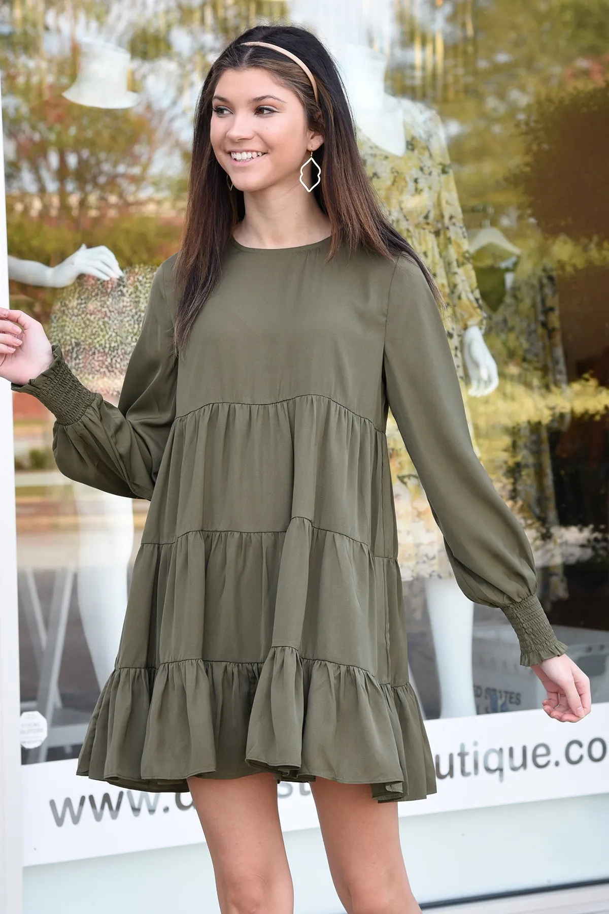 ELEGANCE DRESS -OLIVE