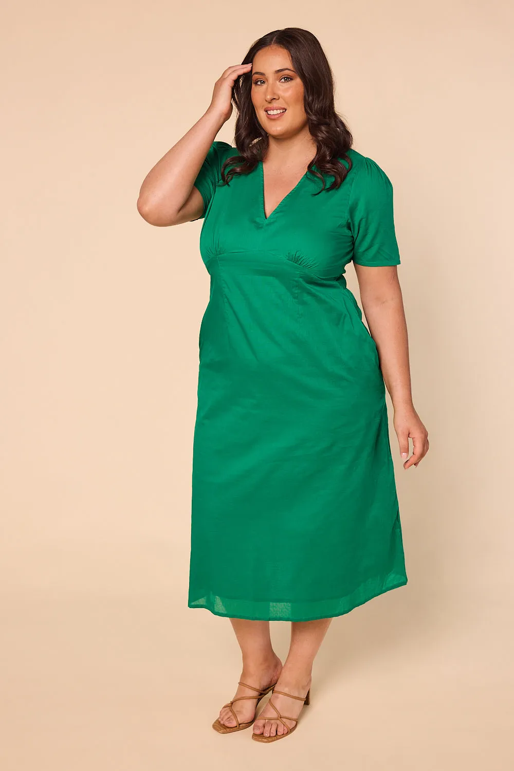 Farrah Midi Dress in Green