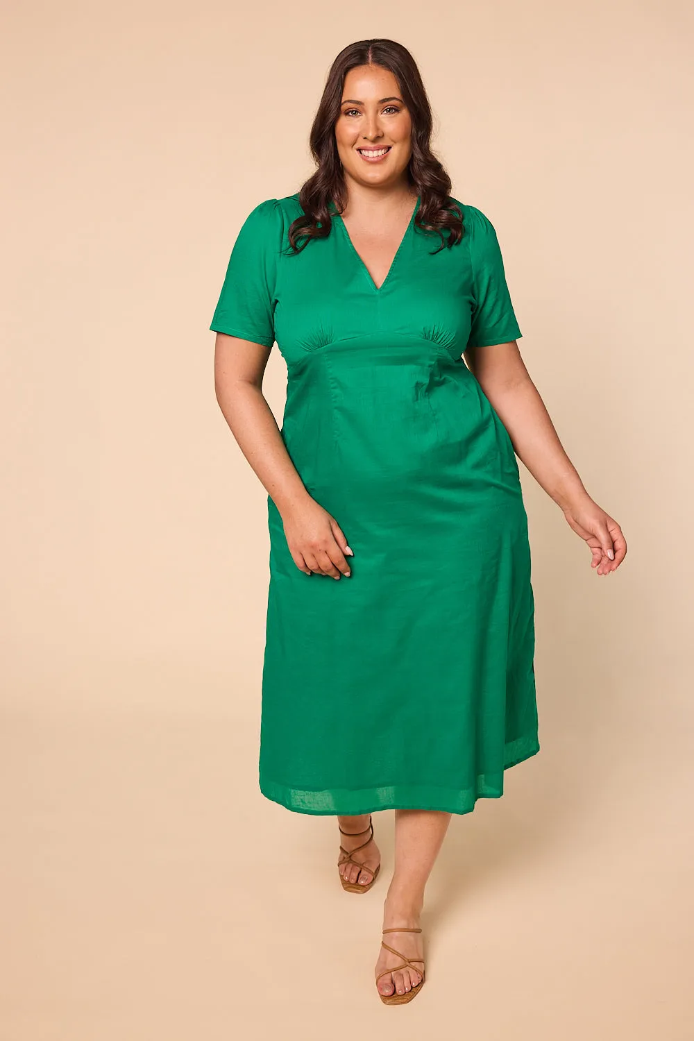 Farrah Midi Dress in Green