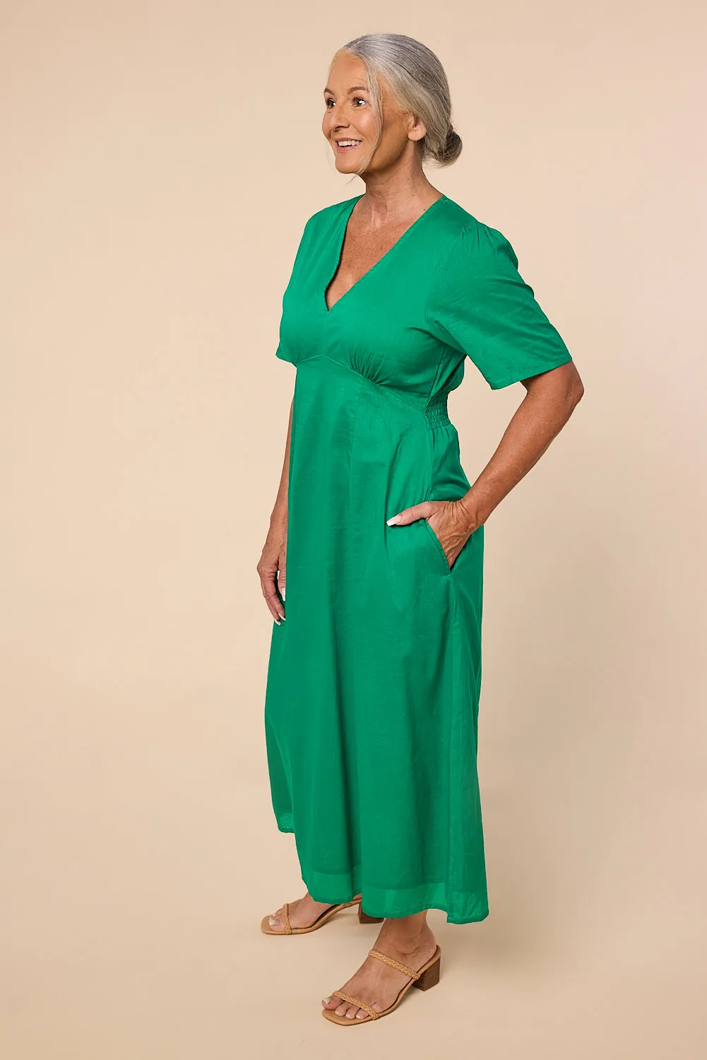 Farrah Midi Dress in Green