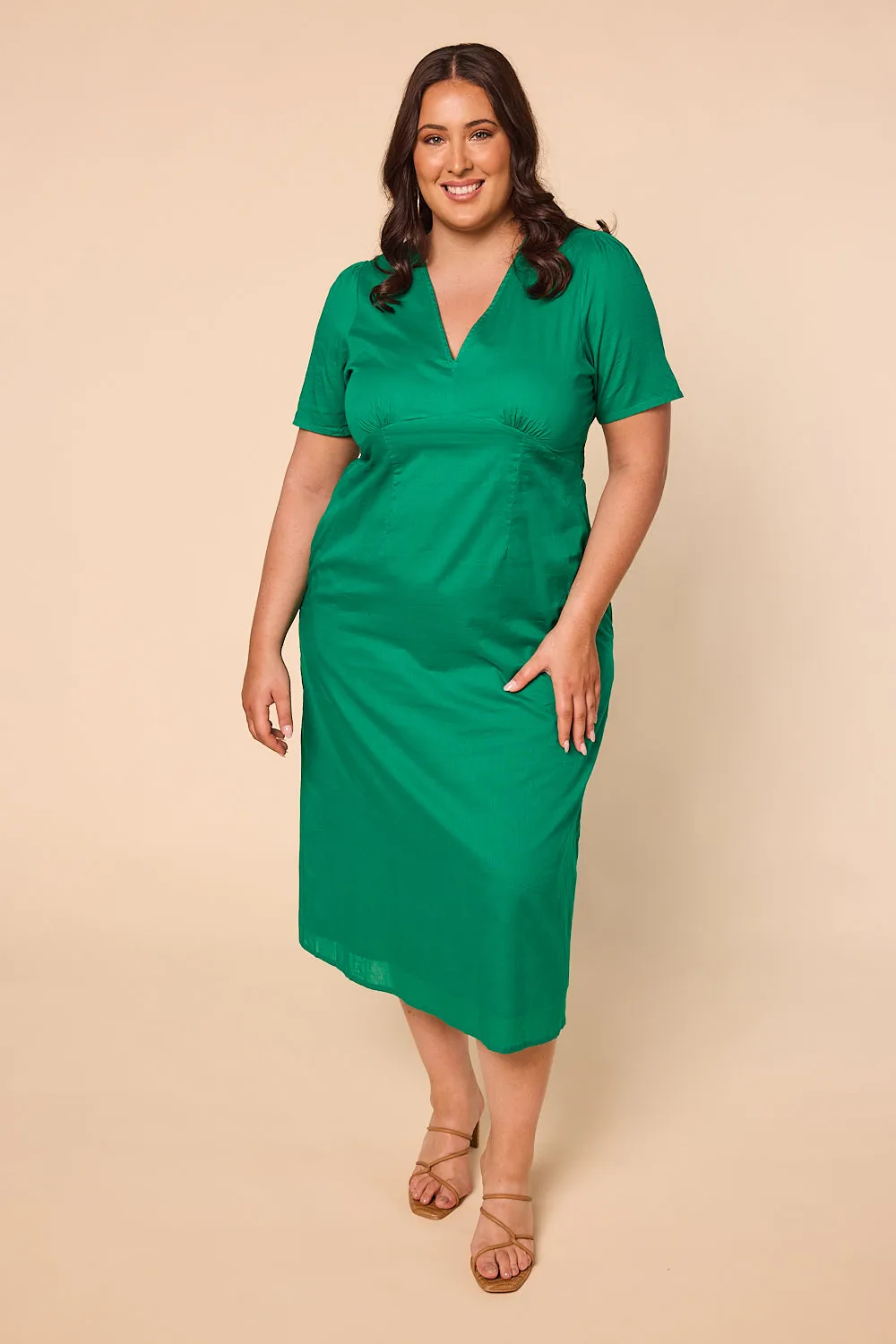 Farrah Midi Dress in Green