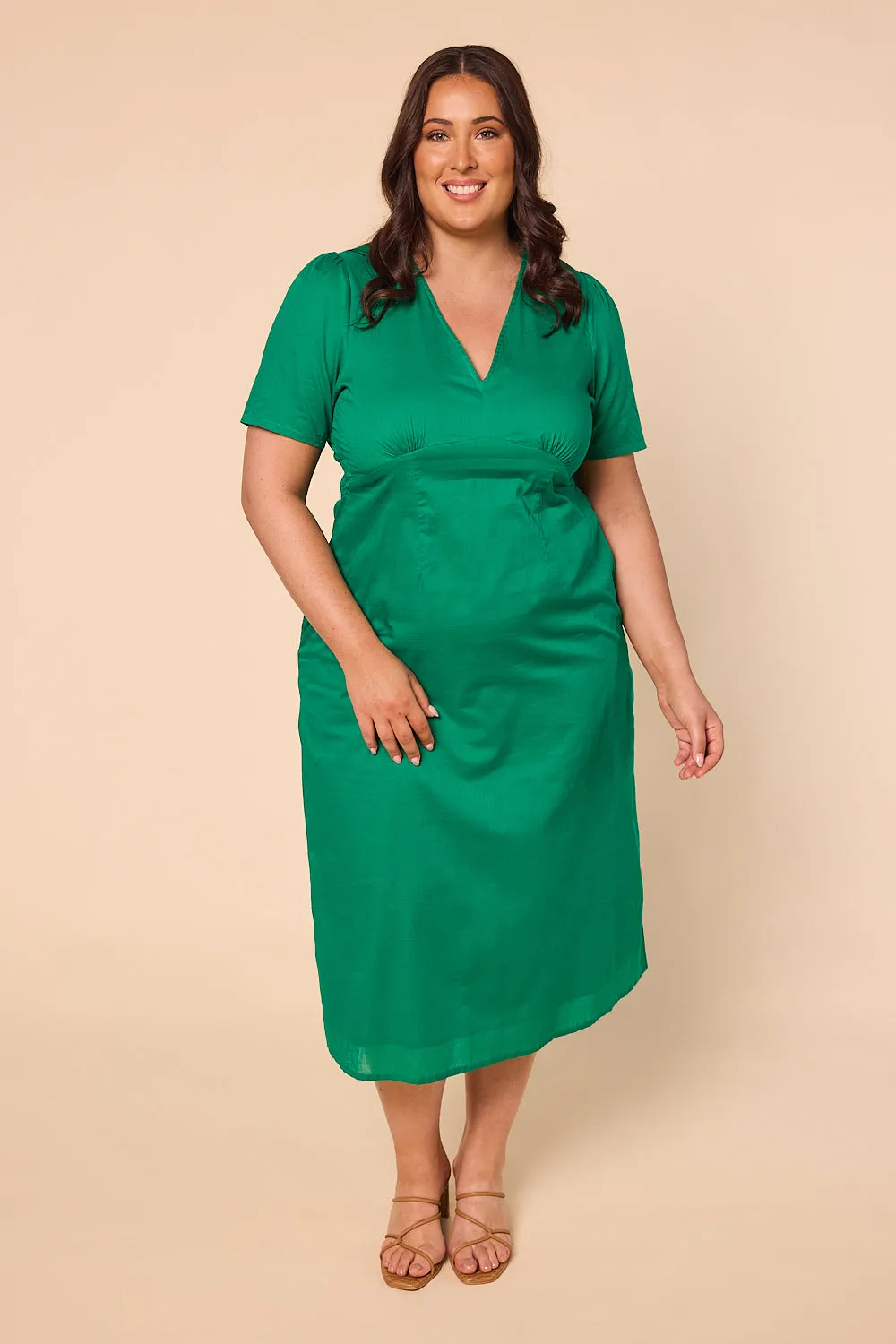 Farrah Midi Dress in Green