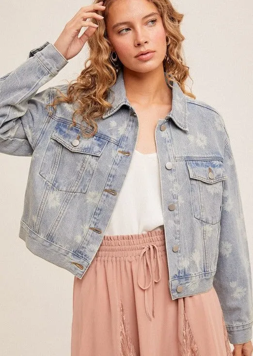 FINAL SALE - Delilah Denim Floral Jacket