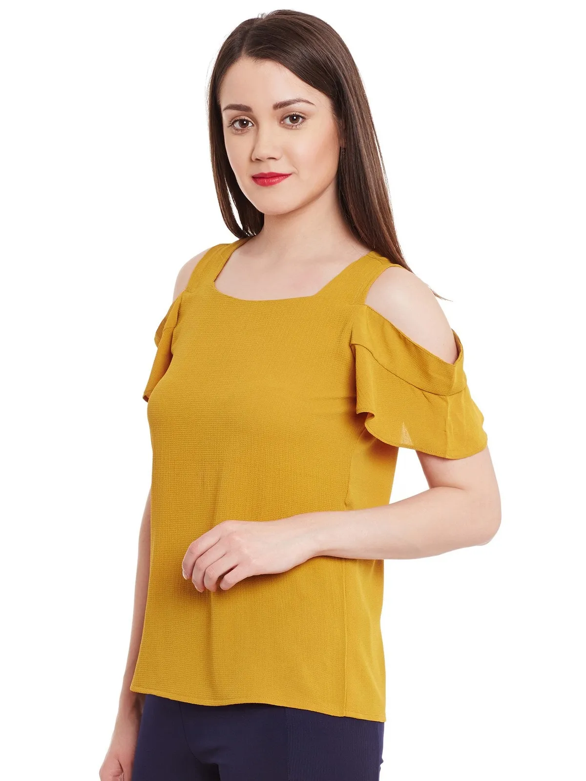 Flared Cold-Shoulder Top