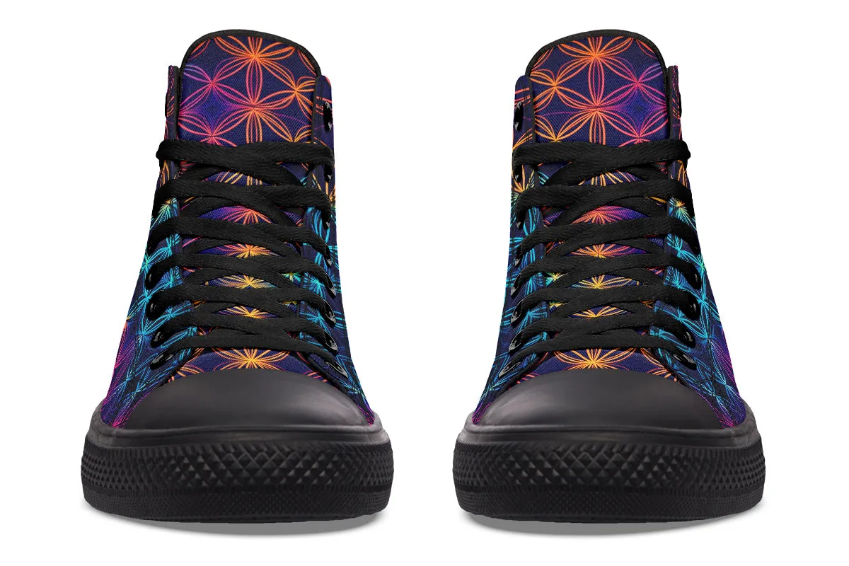 Flower Of Life High Top Shoes