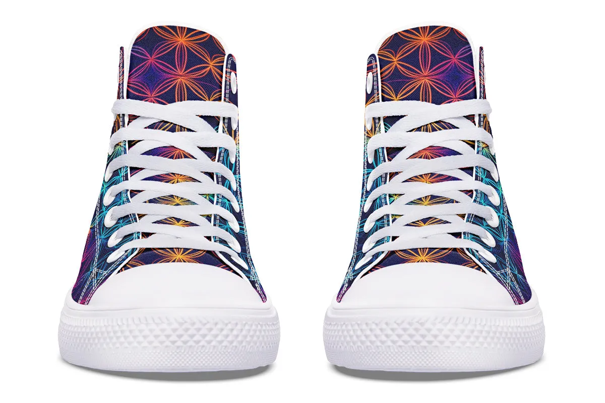 Flower Of Life High Top Shoes