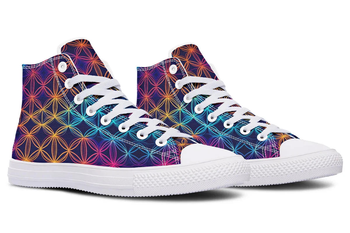 Flower Of Life High Top Shoes