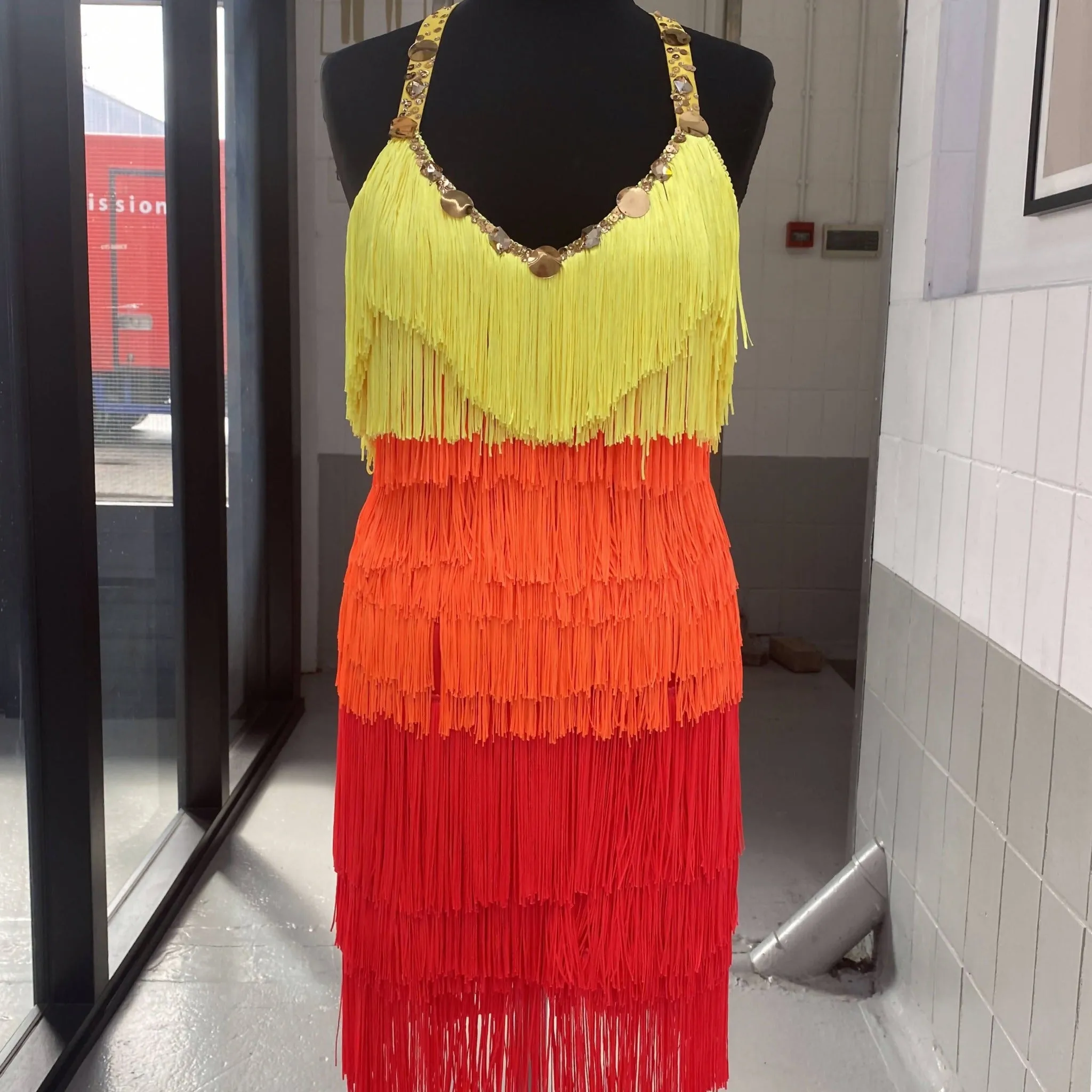 Fringe Rainbow Dress