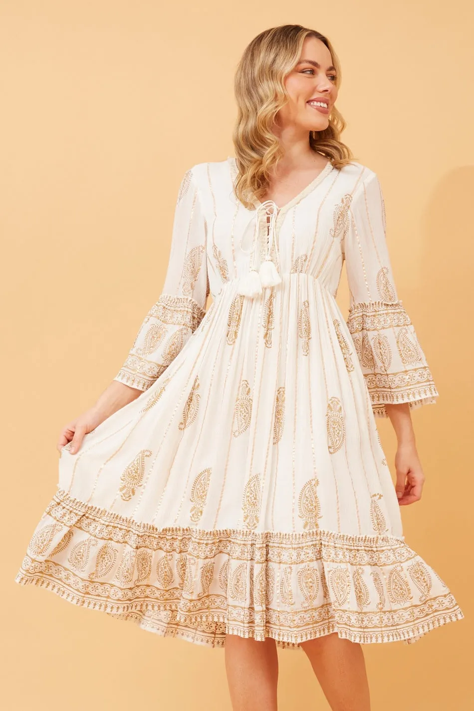 GAYATRI PAISLEY BOHO DRESS