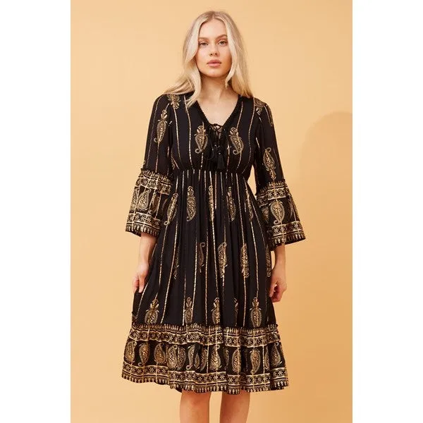 GAYATRI PAISLEY BOHO DRESS