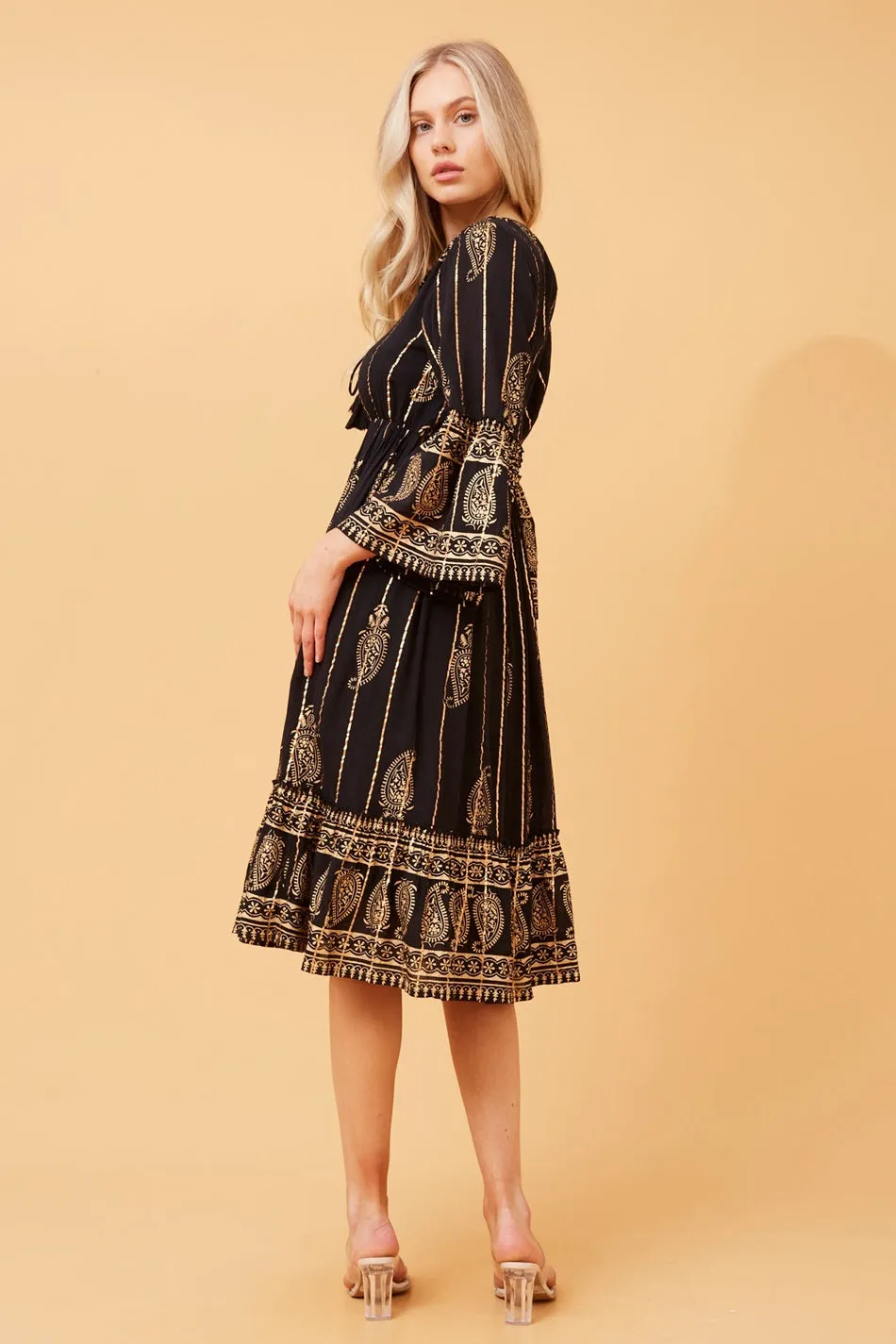 GAYATRI PAISLEY BOHO DRESS