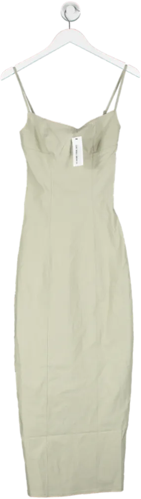 Glassons Green Strappy Midi Dress In Sea Mist UK 8