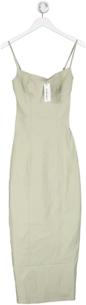 Glassons Green Strappy Midi Dress In Sea Mist UK 8