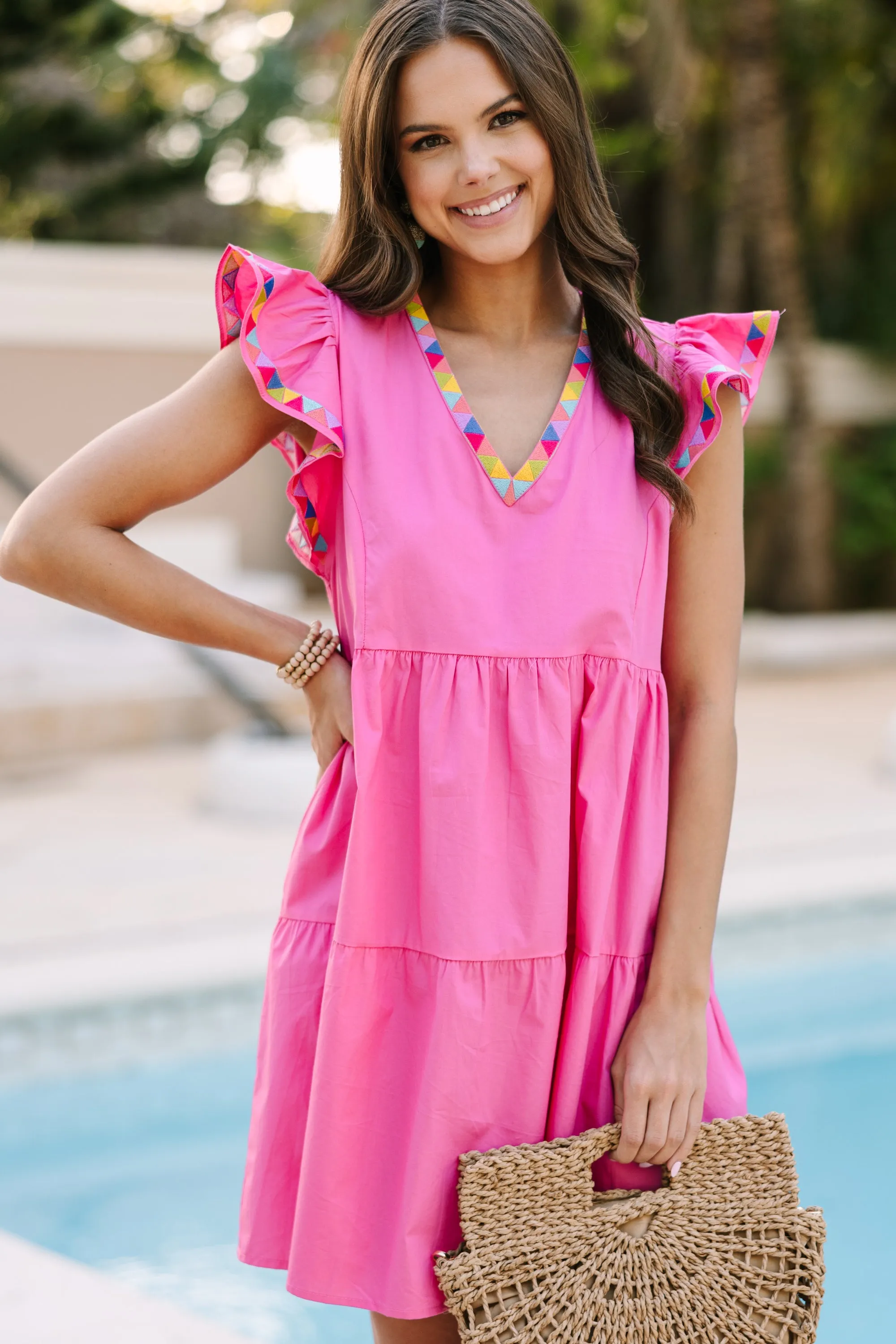 Happy Life Pink Babydoll Dress