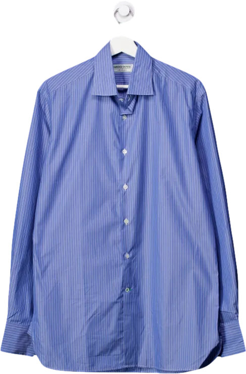 Hawkins & Shepherd Blue Striped Shirt UK L