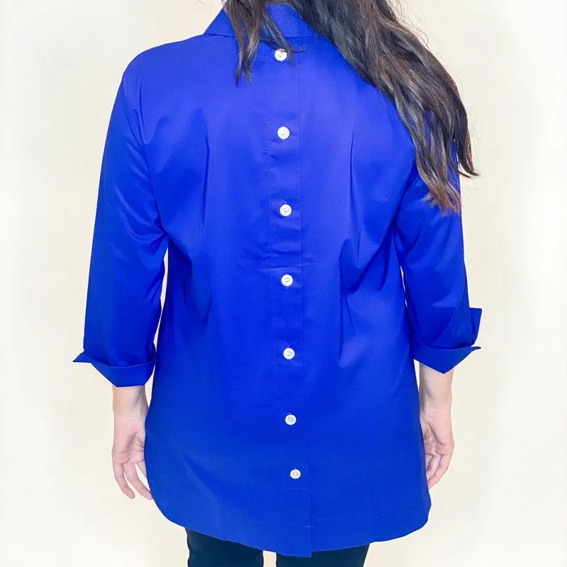 Hinson Wu Aileen 3/4 Button Back Tunic - Marine Blue