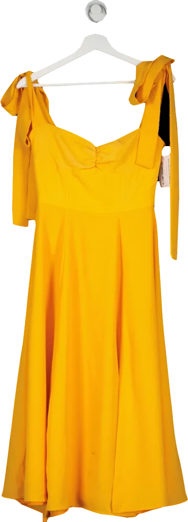 House of CB Orange Alicia Midi Dress UK S