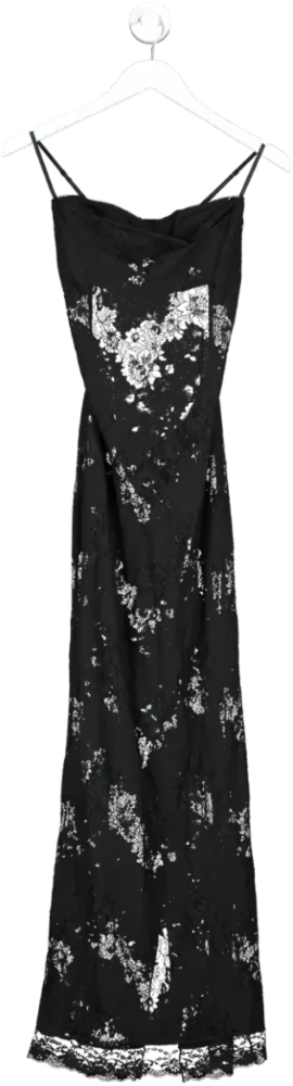 I AM GIA Black Leona Lace Maxi Dress UK XS