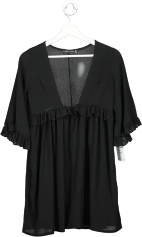 I saw it first Black Sheer V Neck Cover Up Dress UK 6