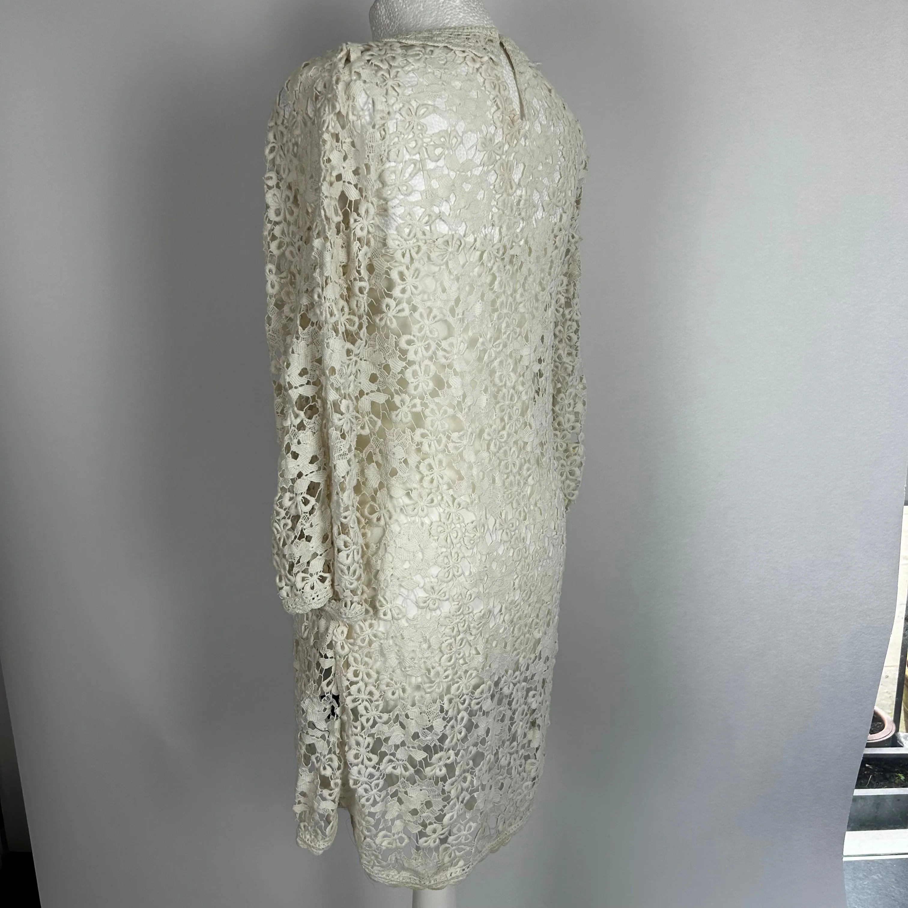 Isabel Marant Etoile White Floral Lace Midi Shift Dress XS