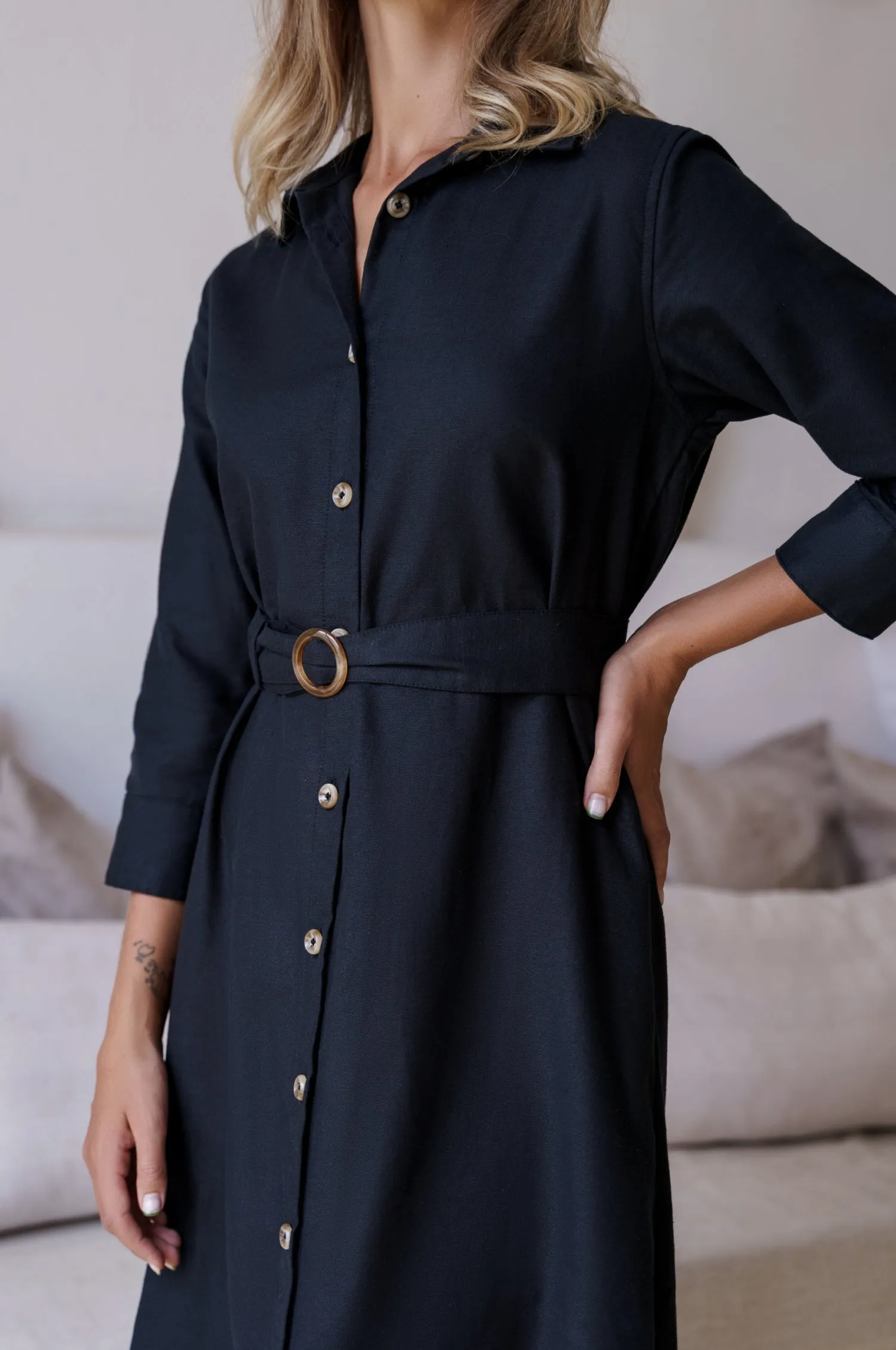 Jess Linen Shirt Dress (Sale)