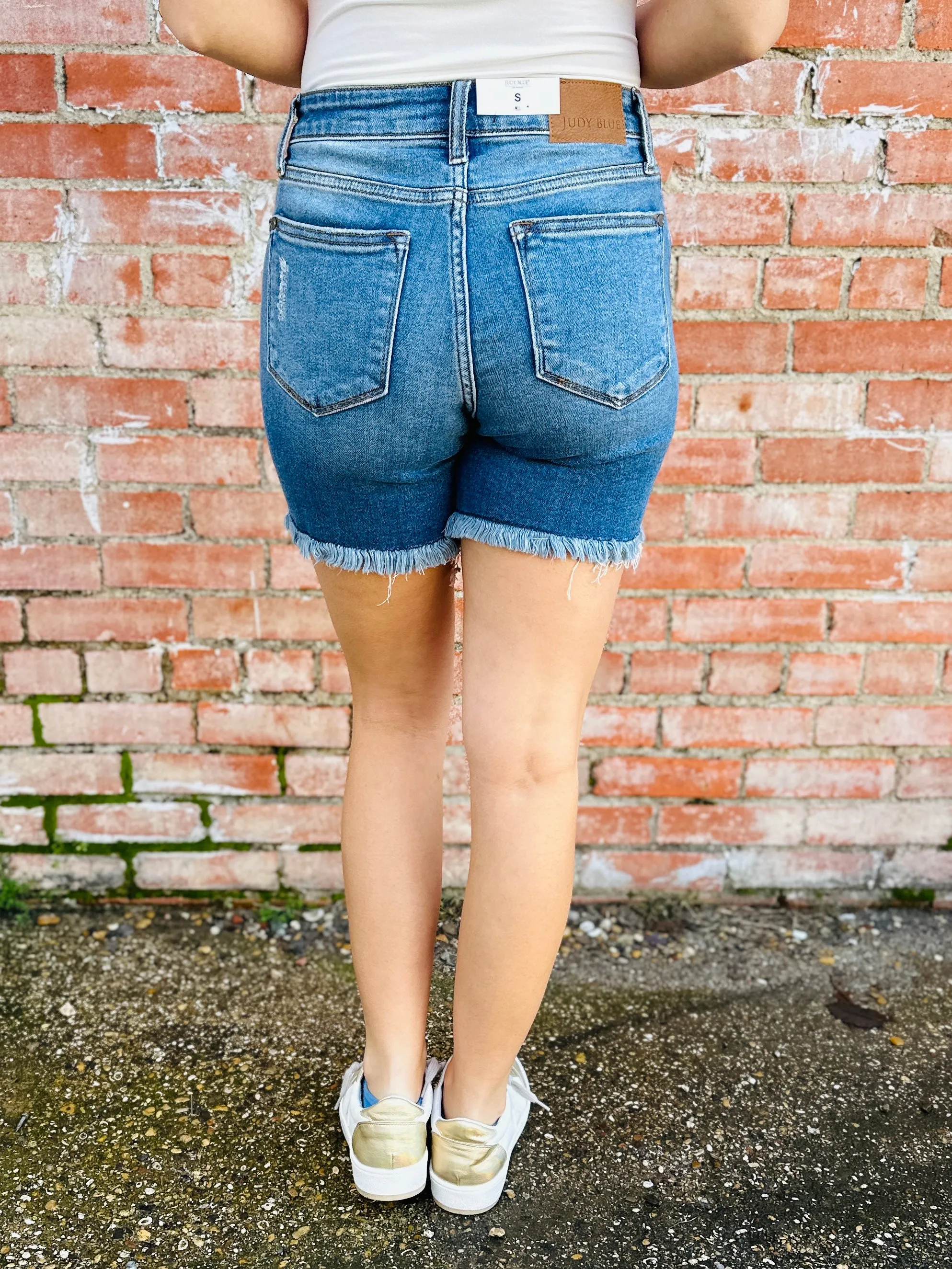 Judy Blue Forever Wondering Fray Hem Shorts