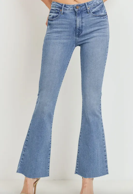 Just Black Denim - High Rise Scissor Cut Flare Medium