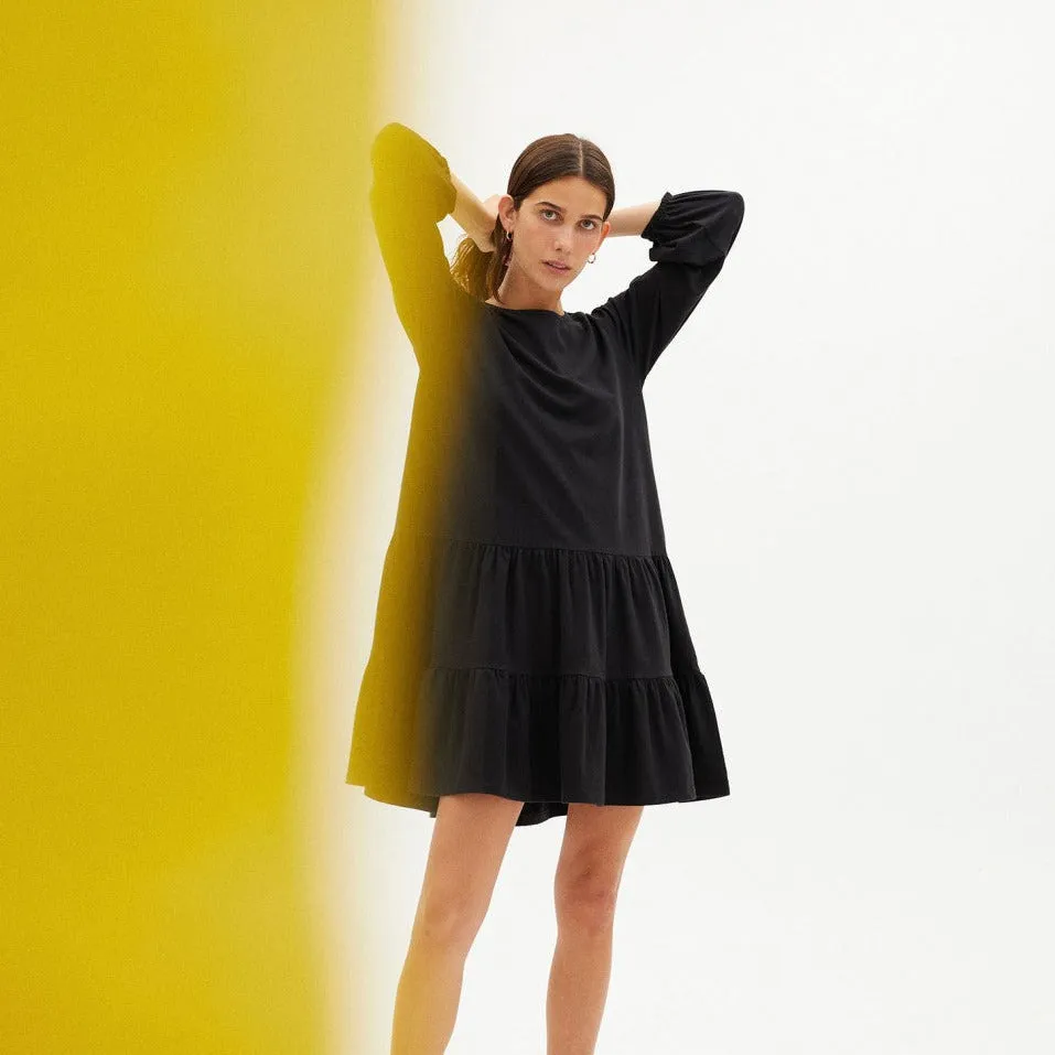 Lily Dress Black Organic Cotton