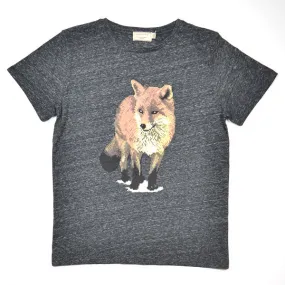 Maison Kitsuné - Walking Fox Tee-Shirt - Dark Grey Mélangé