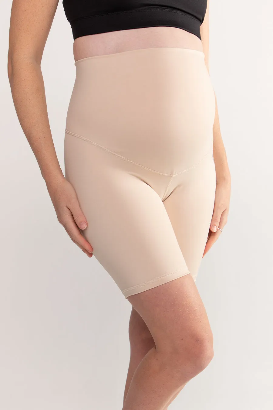 Mama Maternity Bike Shorts - Beige