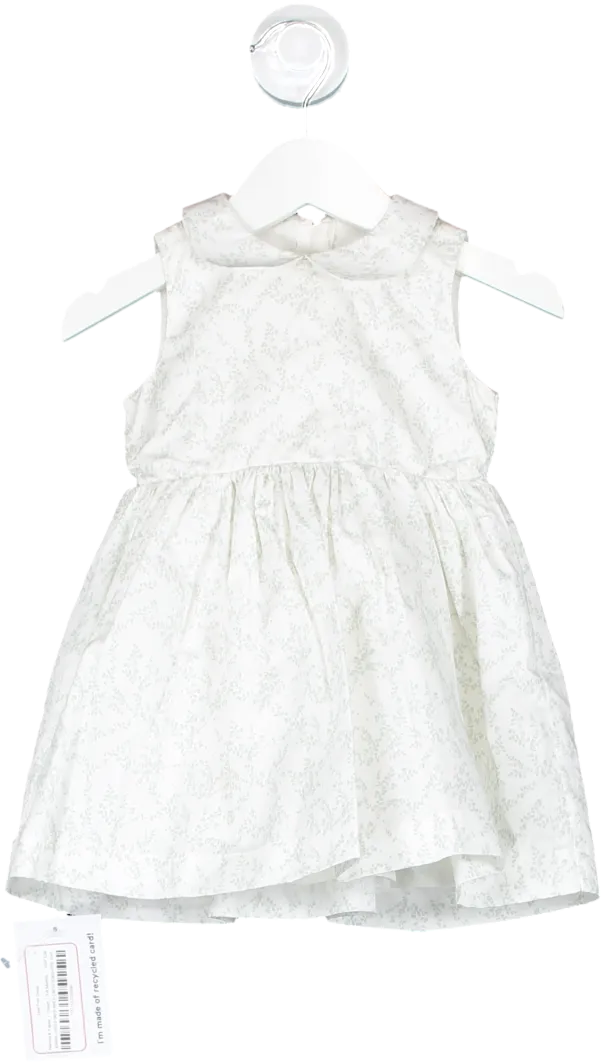 Mamas & Papas Cream Leaf Print Dress 3-6 Months