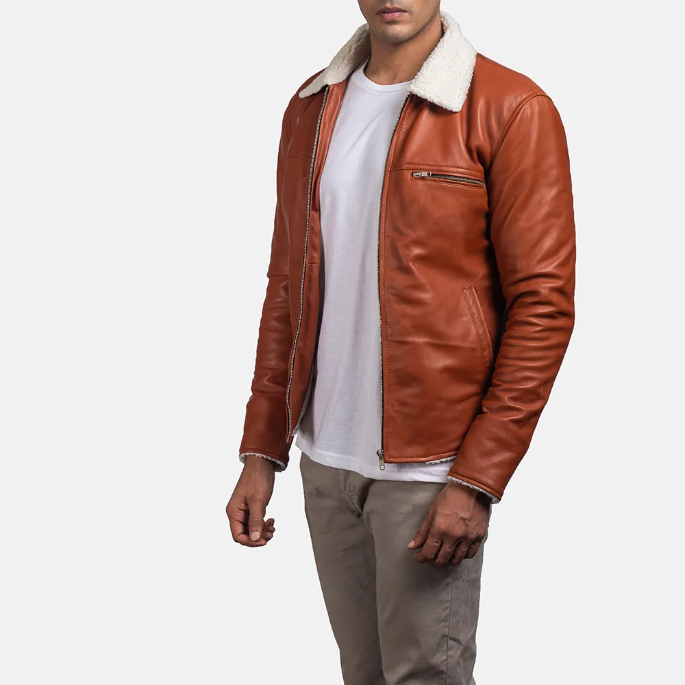 Men's Dan Frost Tan Shearling Jacket