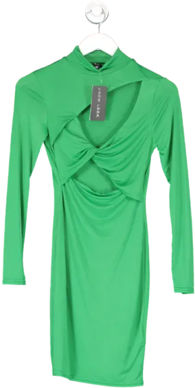 New Look Green Go Cut Out Twist Mini Dress UK 8