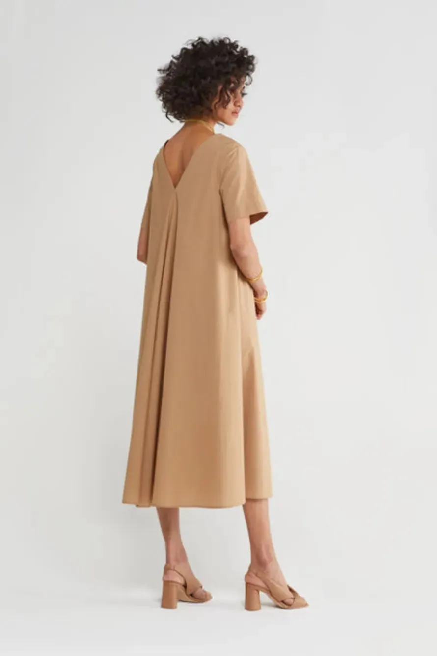 ottod'Ame V- Neck Dress - Caramello